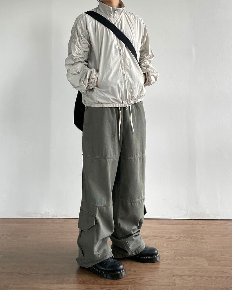 Lesson Shirring Wind Jacket