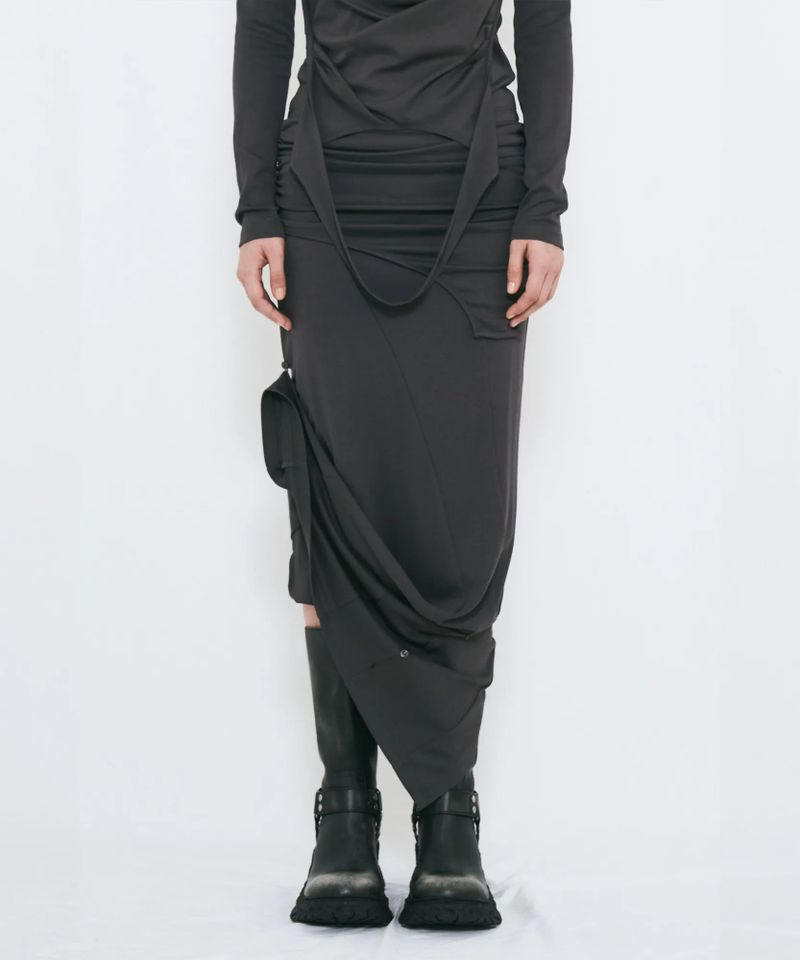 2WAY BUTTON MAXI SKIRT