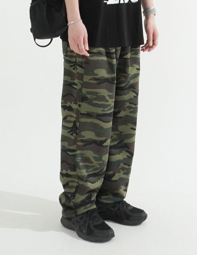 Camouflage Wide String Pants