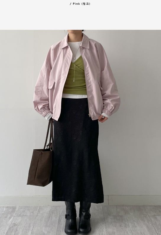 Return Pocket Overfit Bomber Jacket