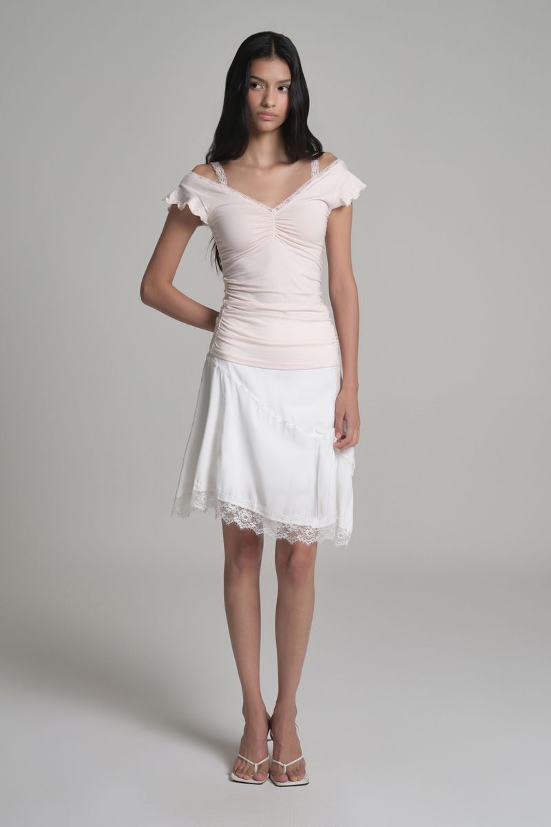 Ballerina Lace Layered Top, Pink