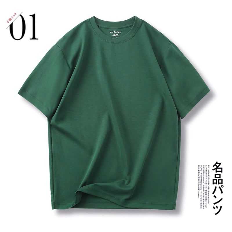 UNITY（ユニティ）の「Men's summer loose casual round neck short sleeved T-shirt men's green（Tops）」