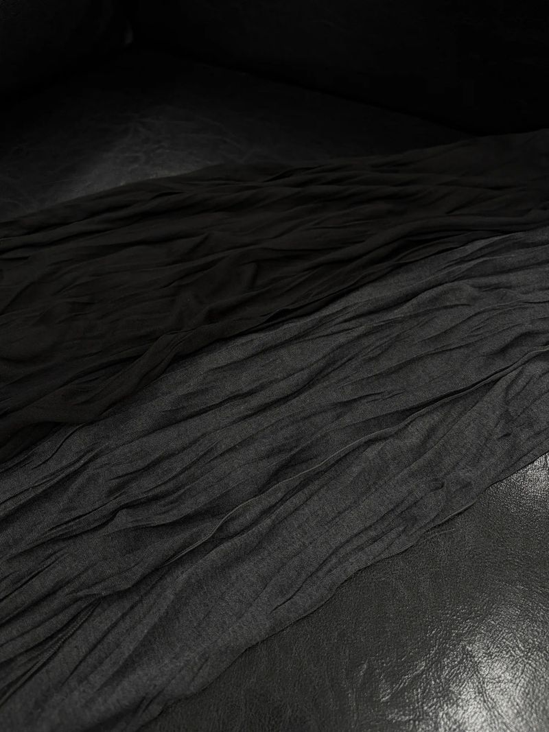 wrinkle pleated scarf (2color)