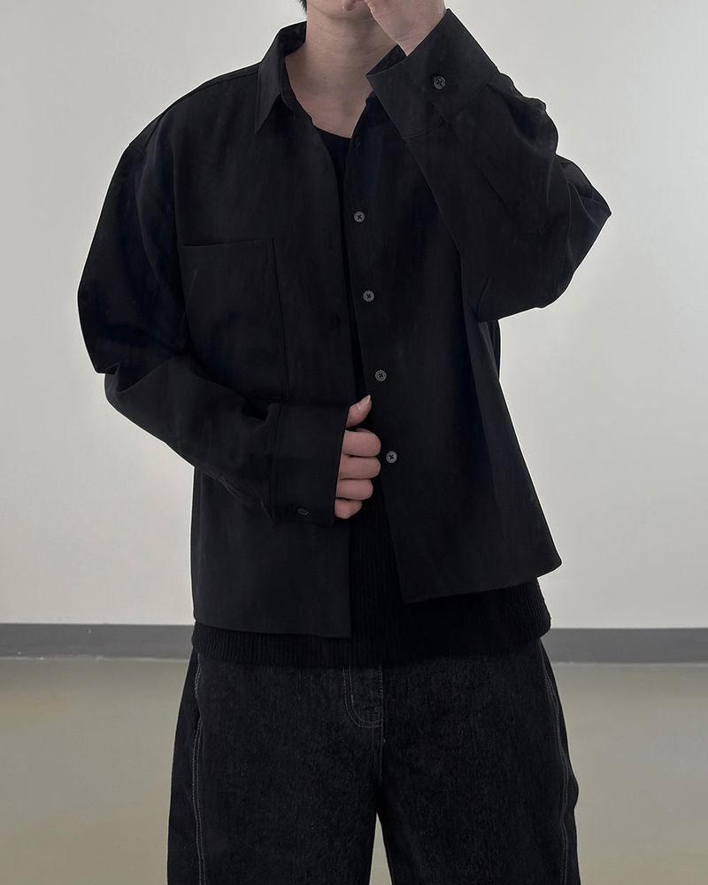 Aon Basic Cropped Shirt