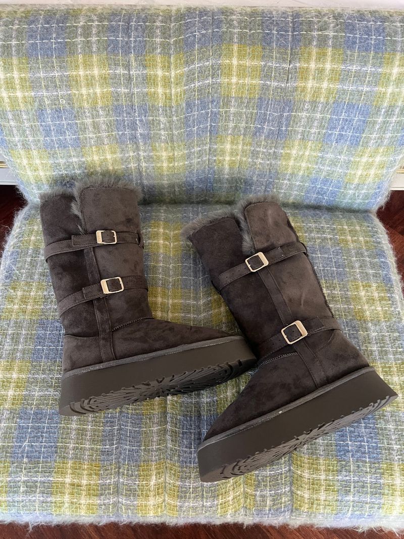 Moufee Fur-Lined Belted Long Ugg Boots
