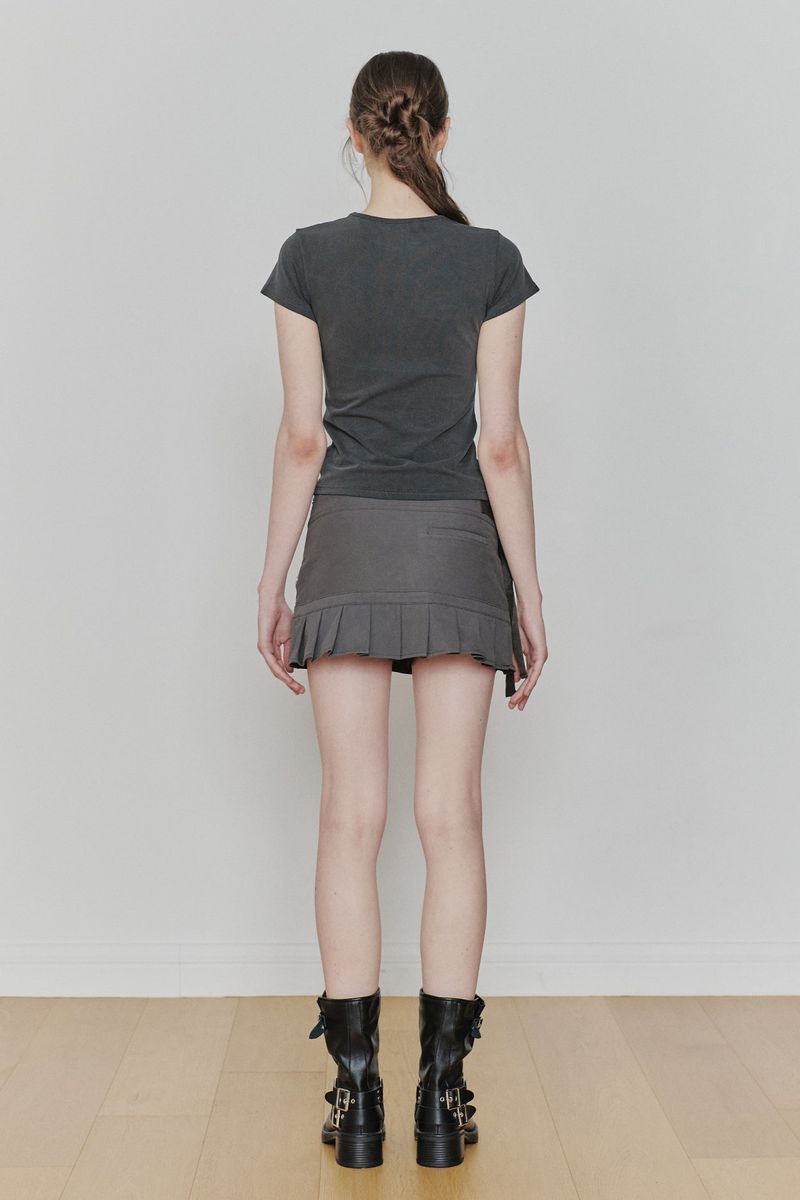 FRAGILE GRAPHIC TEE charcoal