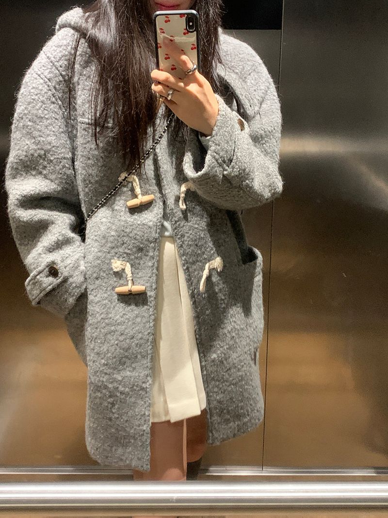 [MADE] Toit wool alpaca handmade toggle hood coat