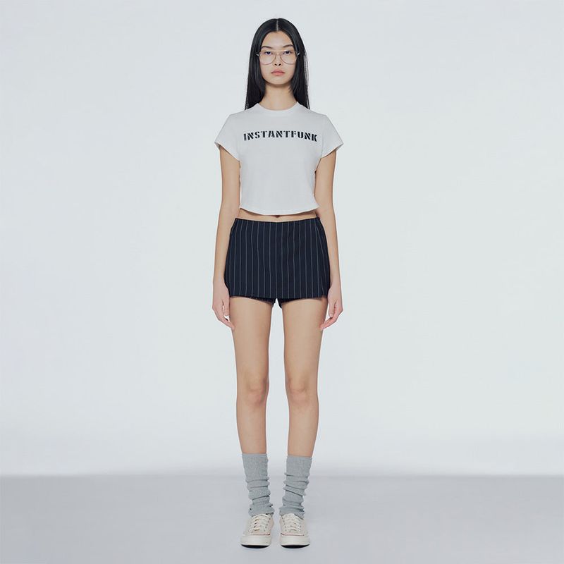 Wrap-front mini skirt pants