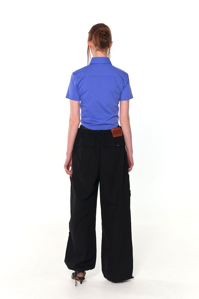 VINTAGE PARACHUTE CARGO PANTS (BLACK)