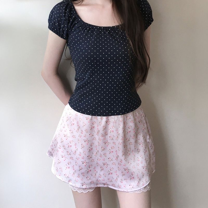 Rose Garden Mini Skirt - PINK