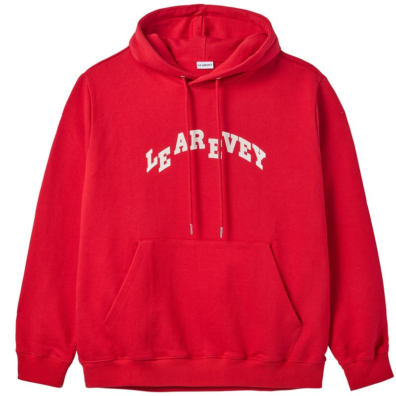 LE AREVEY（アルヴェイ）の「LE AREVEY ARCH LOGO HOODIE RED（Tops）」
