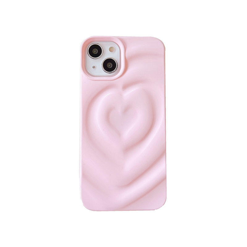 3D HEART COLOR PHONE CASE