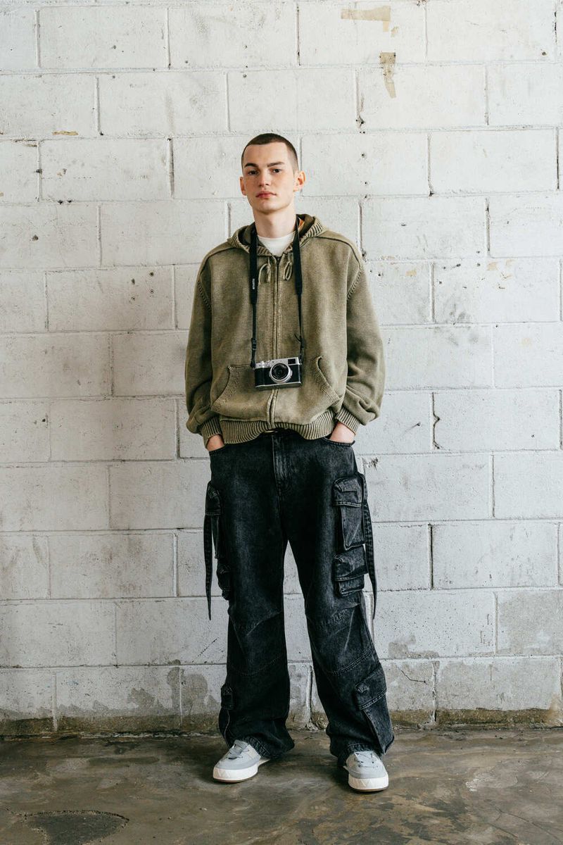 MAX POCKET WASHING WIDE DENIM