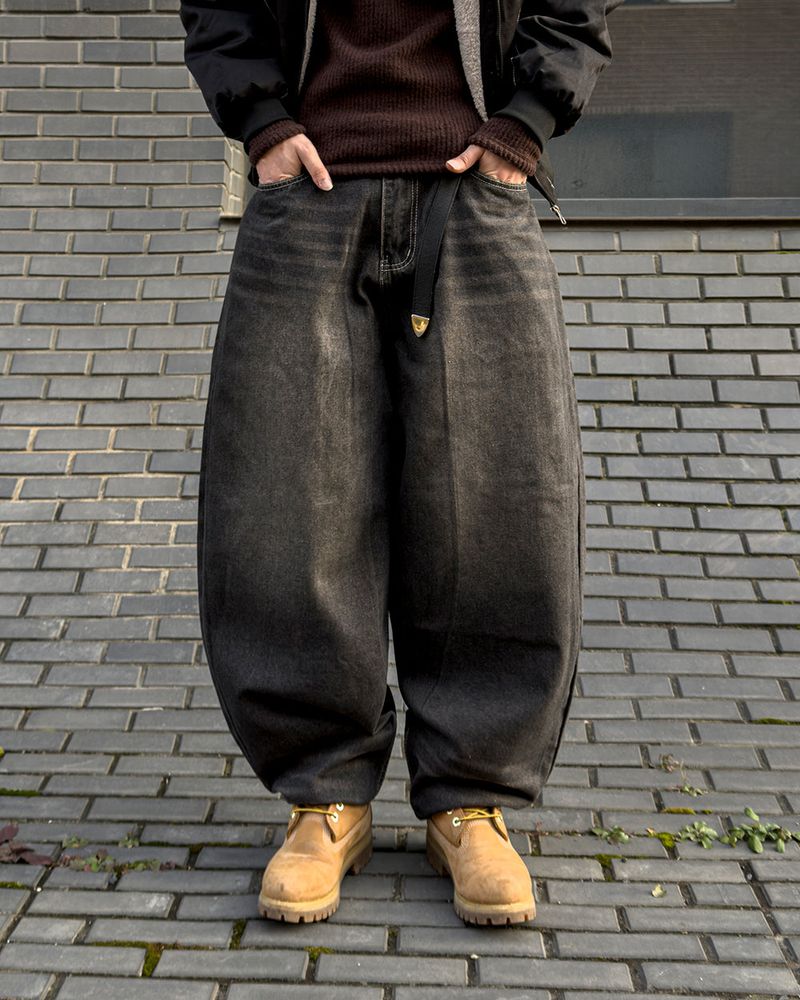 Kino Double Cat Washing Balloon Denim