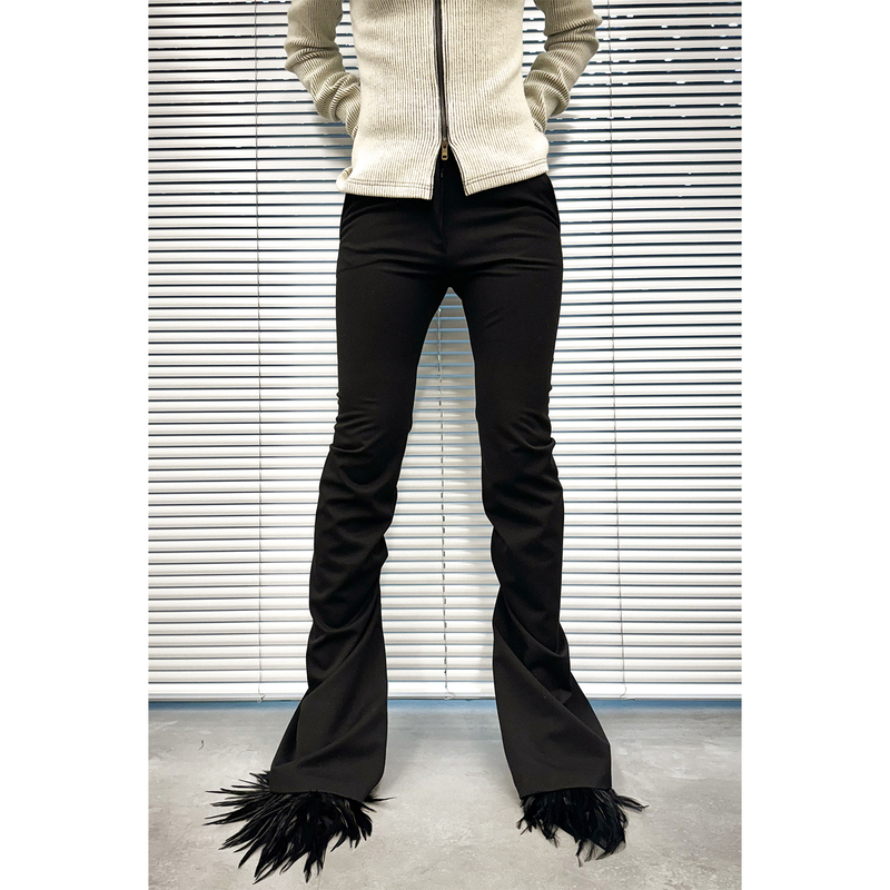 KNEE-TUCK PANTS