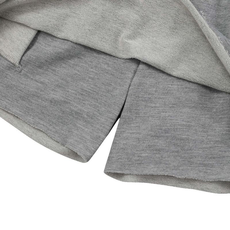 DAMAGE SWEAT PANT SKIRT (Black, Gray)