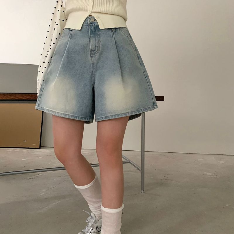 BEIDELLI（ベイデリー）の「[BELLIDE MADE] ピンタックAラインデニムショーツ（パンツ）」