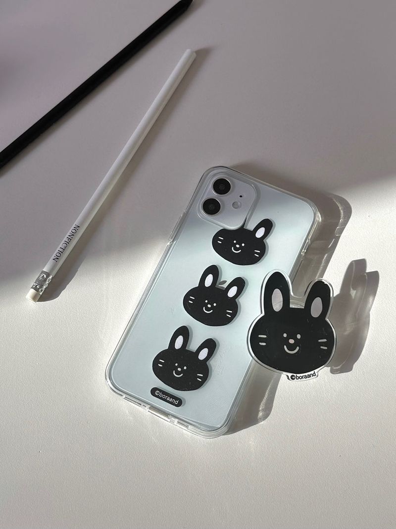 Three black bunnies jelly case (iphone case)