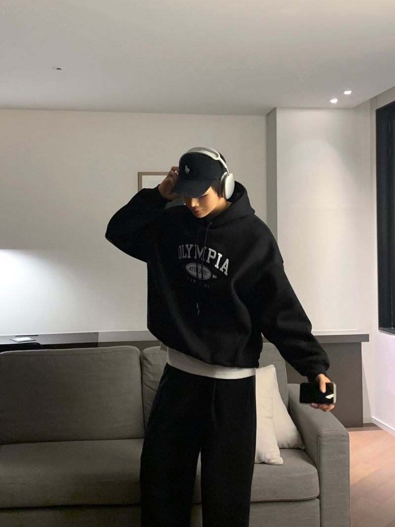 LMN Olympia Embroidery Double Paper Oversized Fit Hooded (6 colors)