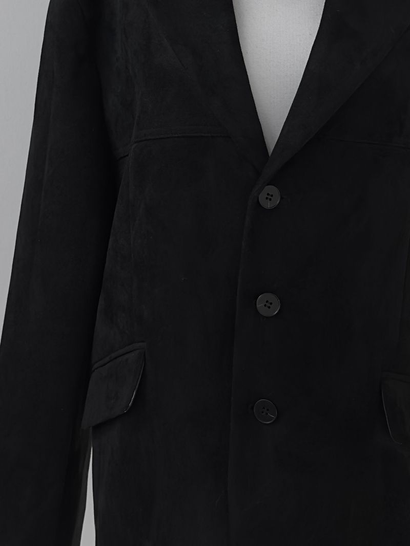 line suede blazer jacket (2color)