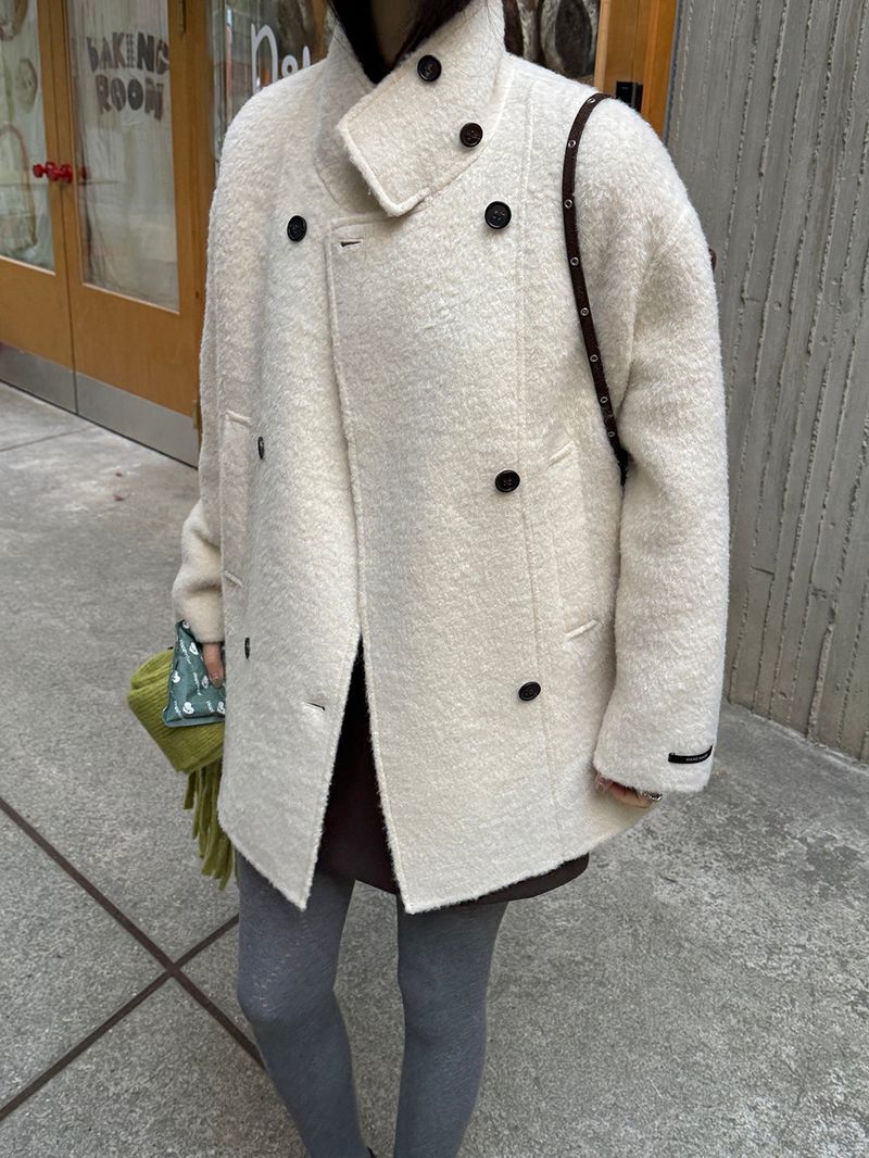 [MADE] KYLIE WOOL ALPACA HANDMADE HALF DOUBLE COAT