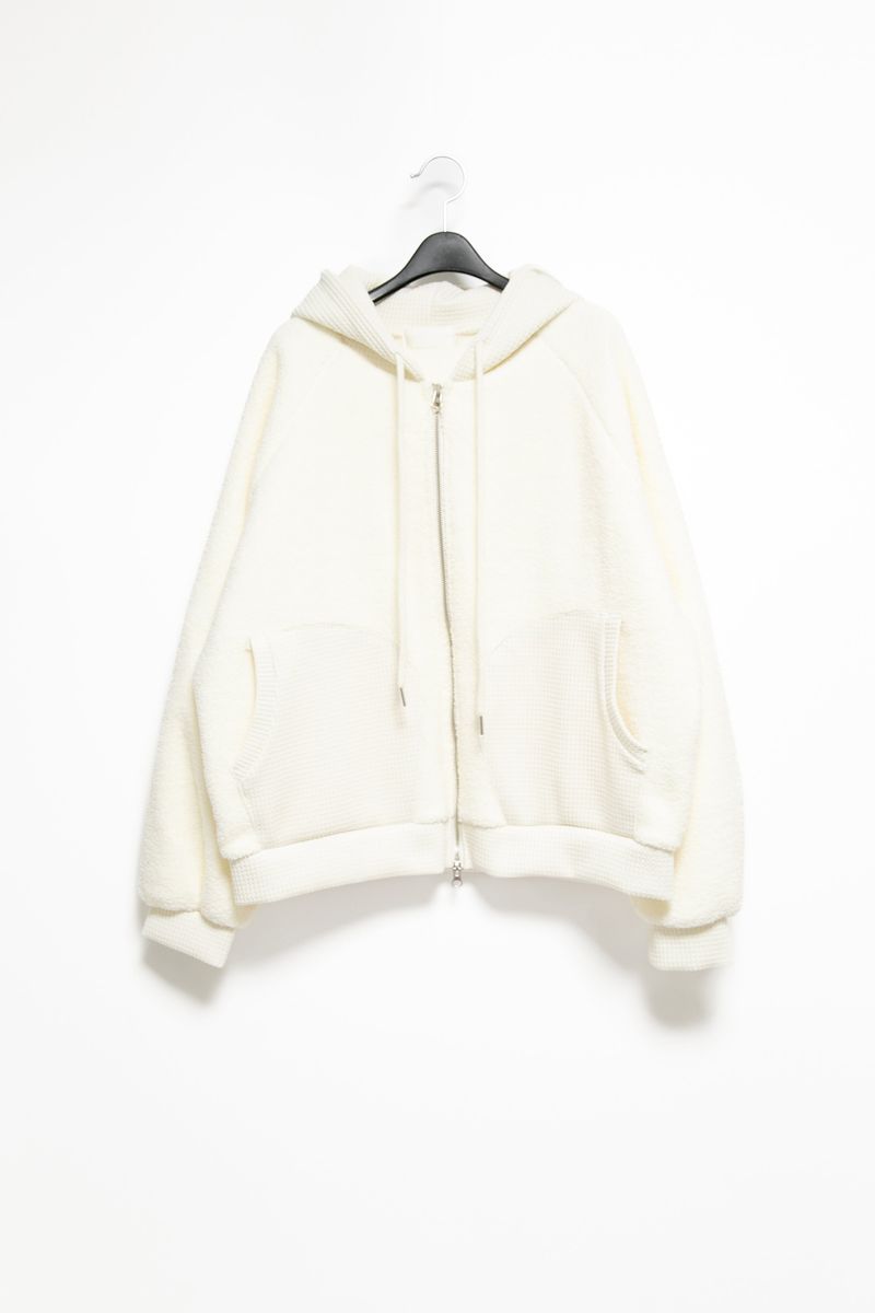 waffle pocket dumble hood jumper(2colors)