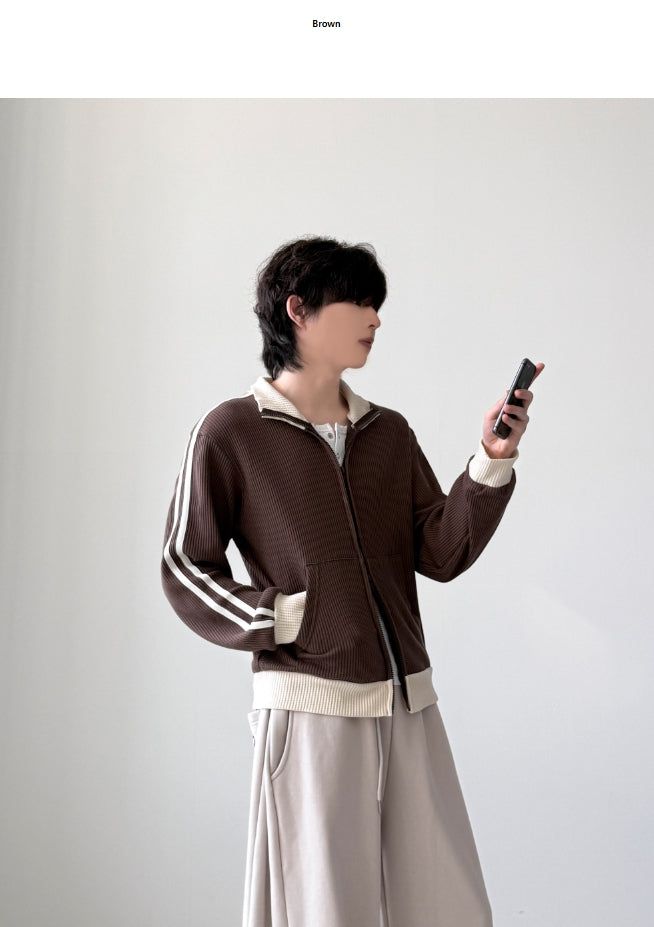 Moyz Waffle Track Zip-Up