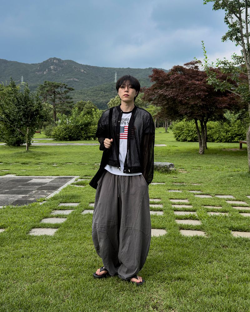 Beo Curved Linen Balloon Pants