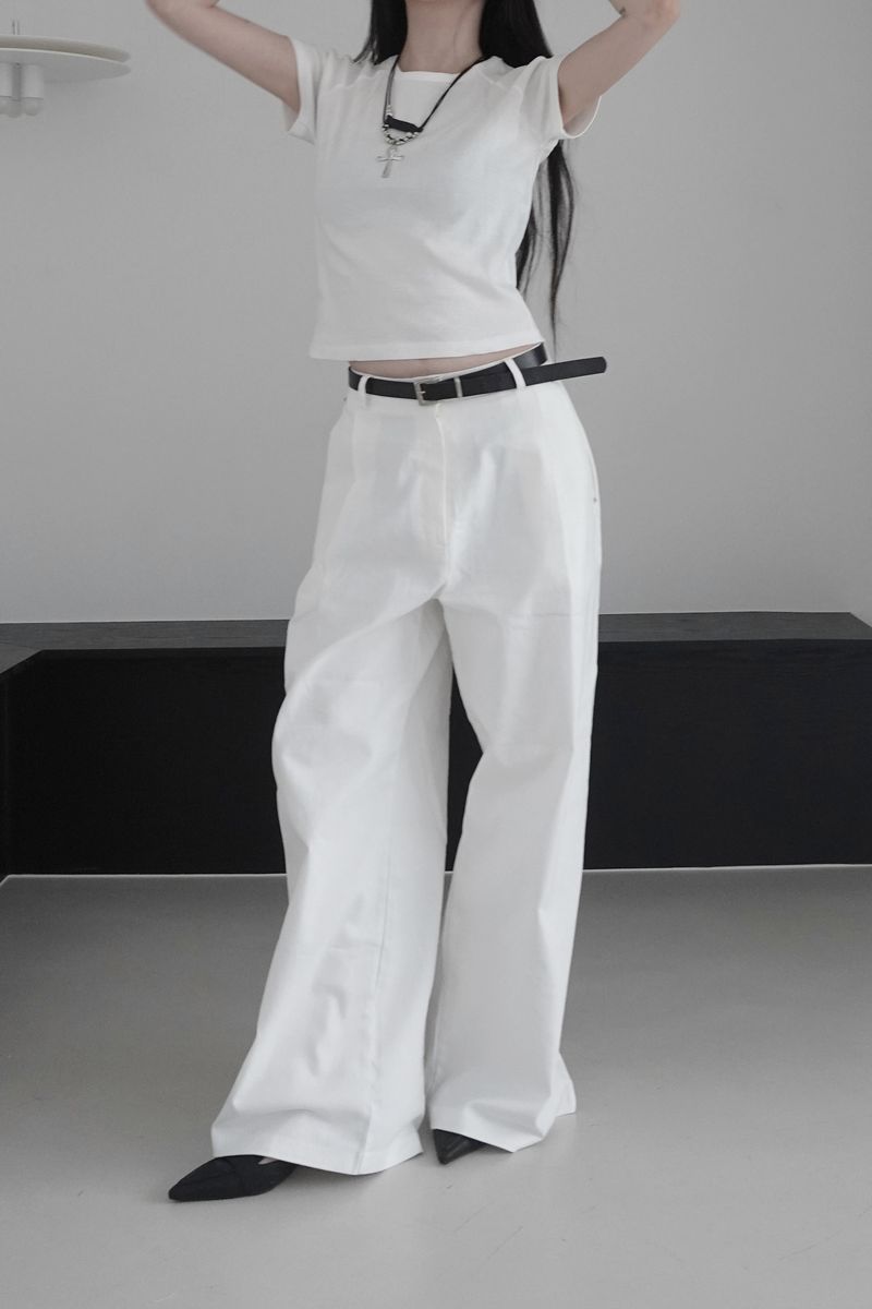 treed basic pants (2color)