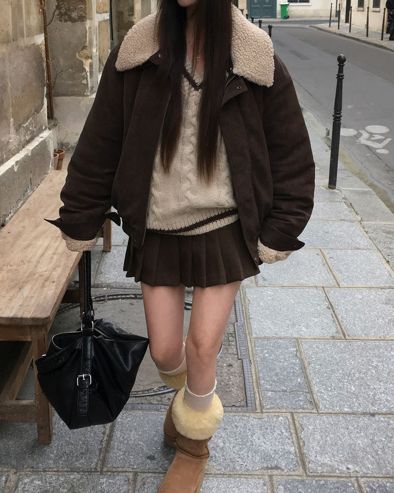 [ORIGINAL] Clump Suede Shearling Mouton Jumper