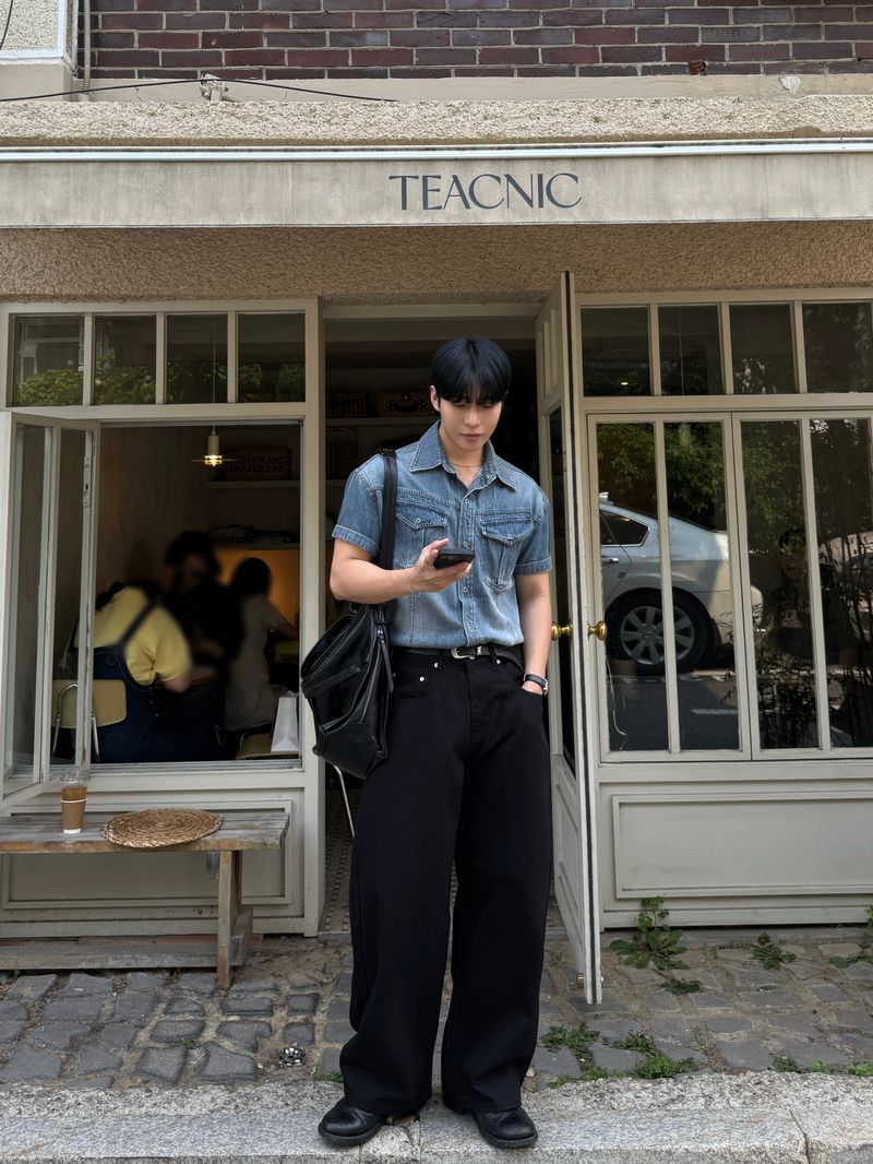 Cotton wide soft balloon pants