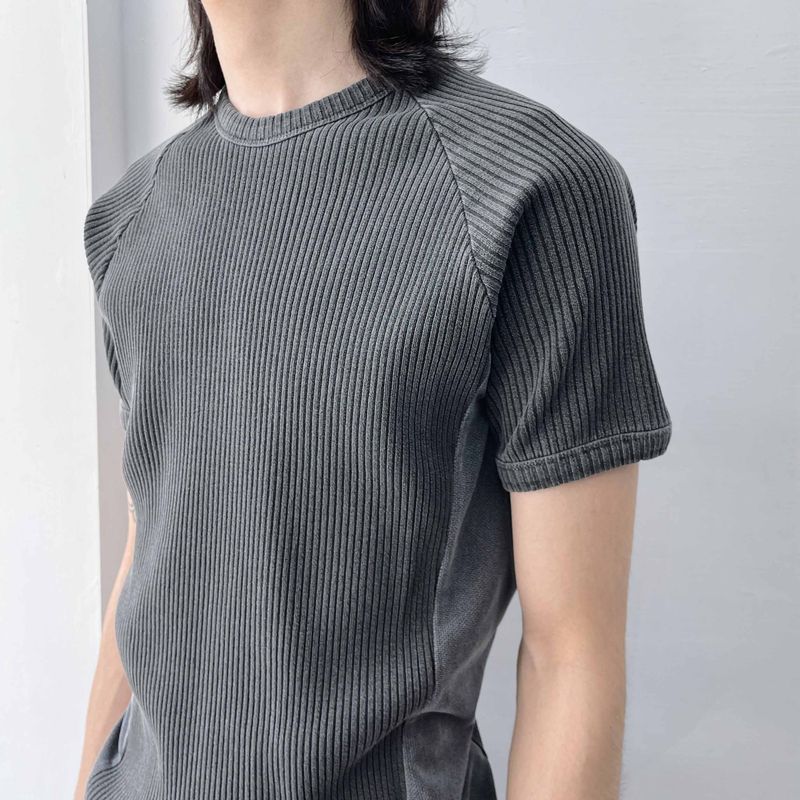 Sharp Silhouette Slim-Fit Ribbed Tee