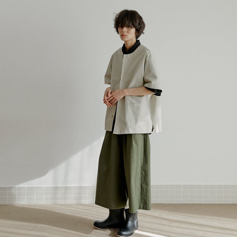 cunisex round half shirts jacket cream