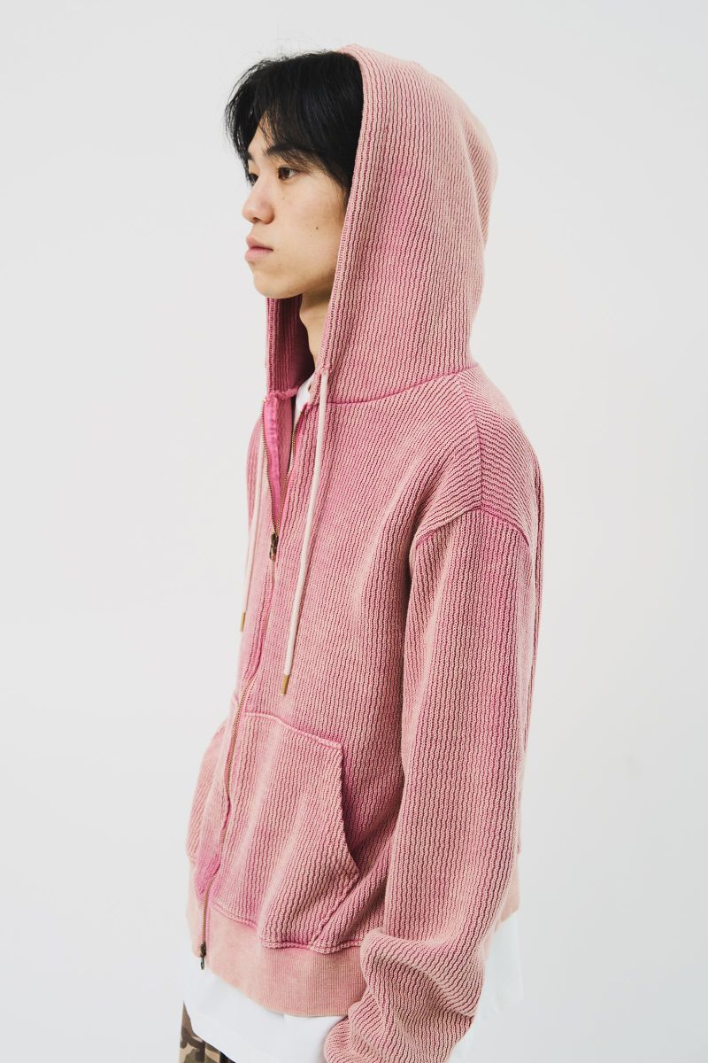 Luar Washed Knitted Zip Hoodie (3color)