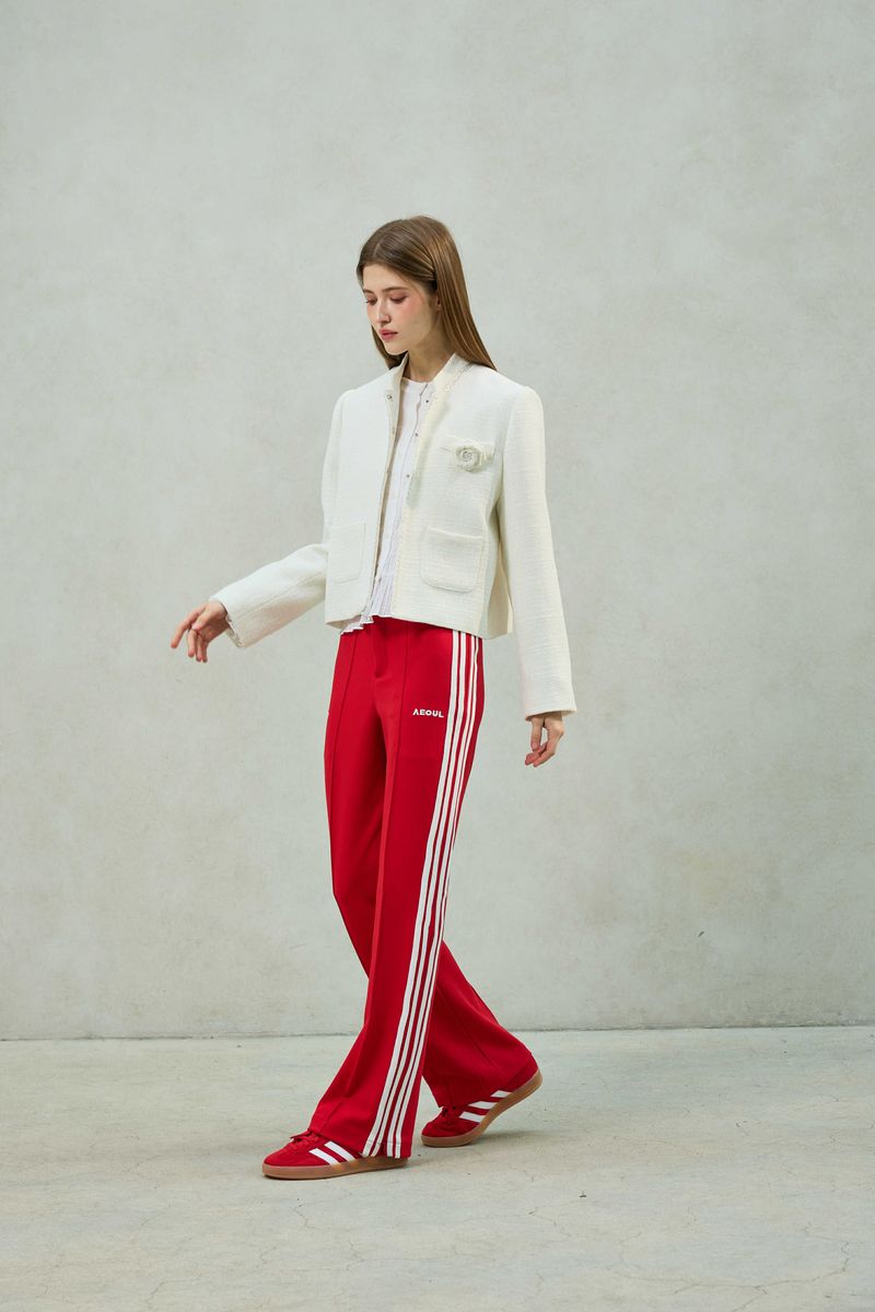 JOEL JERSEY TRACK PANTS / RED