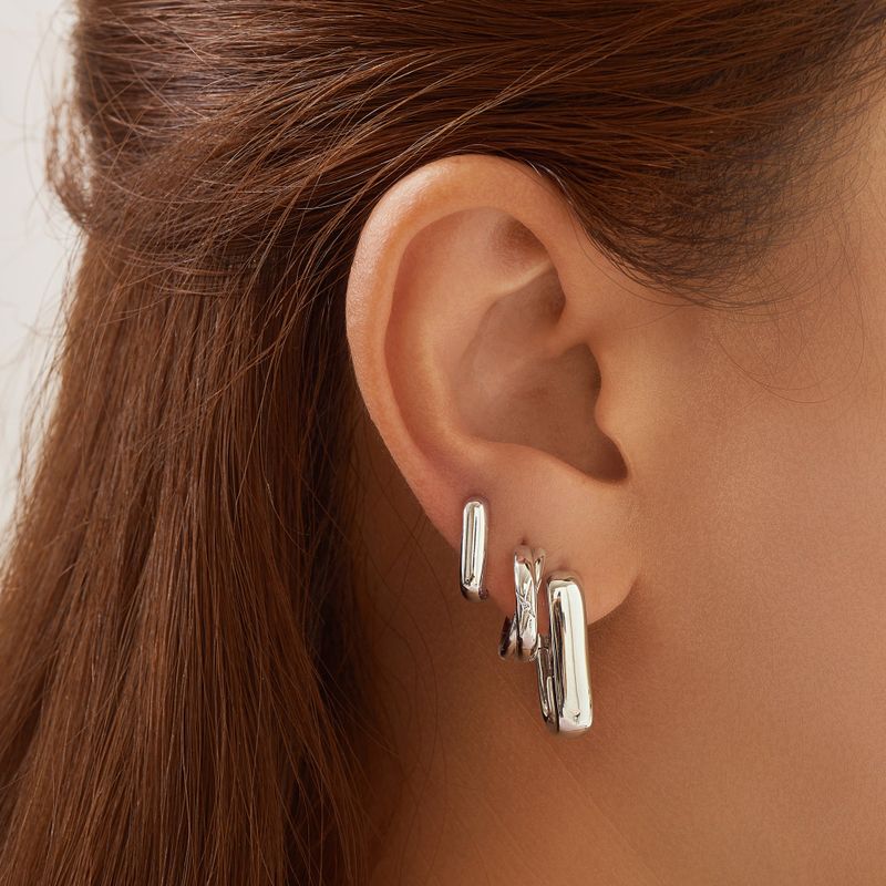 Silver Cross Duo 925 Silver Ring Earring E061-16H