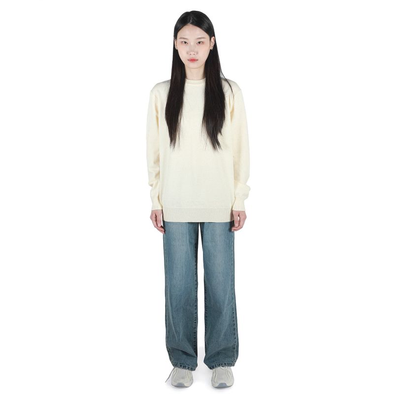 SOFT CREW NECK KNIT IVORY