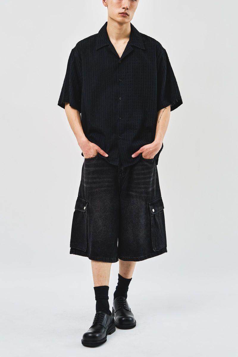 Baek Denim Cargo Bermuda (2color)