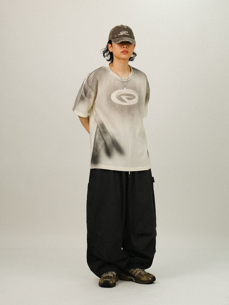 ZE Embo Vintage Printing Half T
