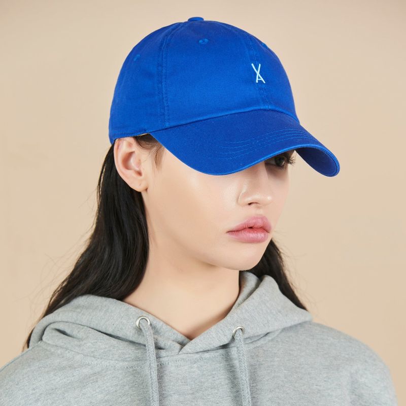Varzar Logo Over Fit Chino Ball Cap Blue