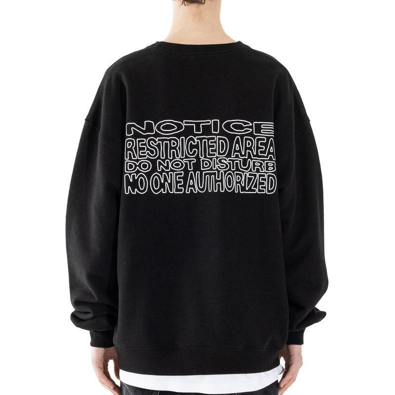 RESTRICTED AREA SWEAT SHIRTS MSHCR002-BK
