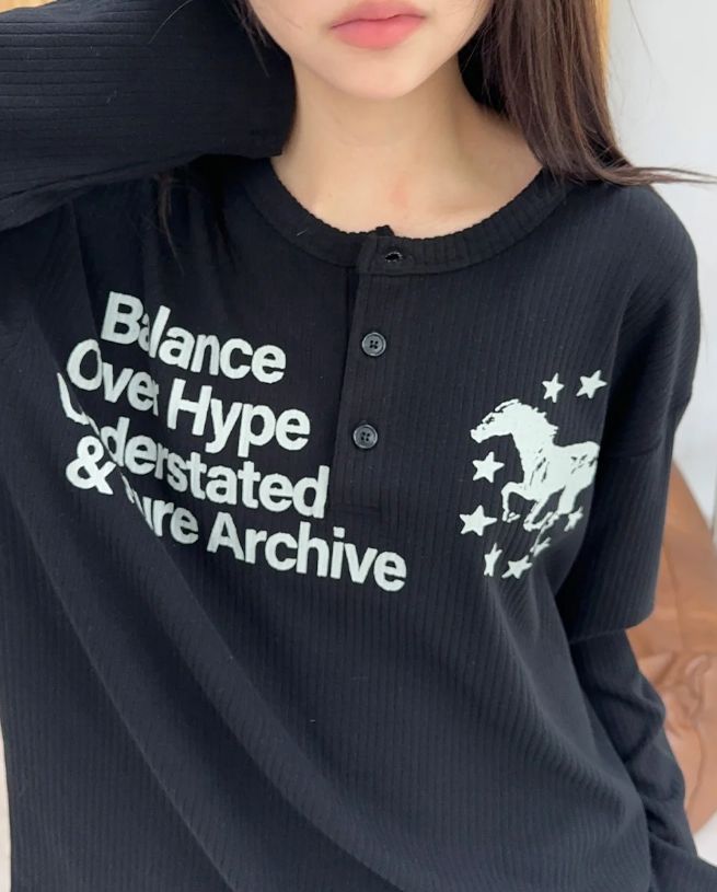 Mare Horse Henley Neck Knit