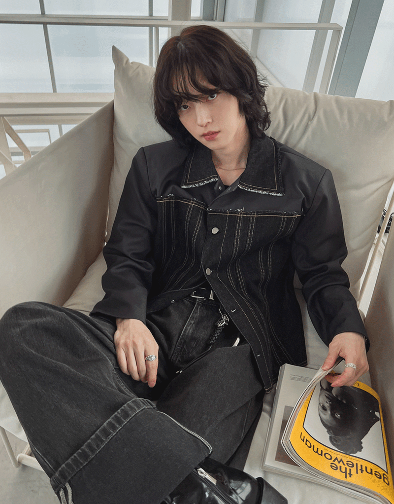 2PLAN（ツープラン）の「バイソンハーフデニムジャケット（ジャケット/アウター）」
