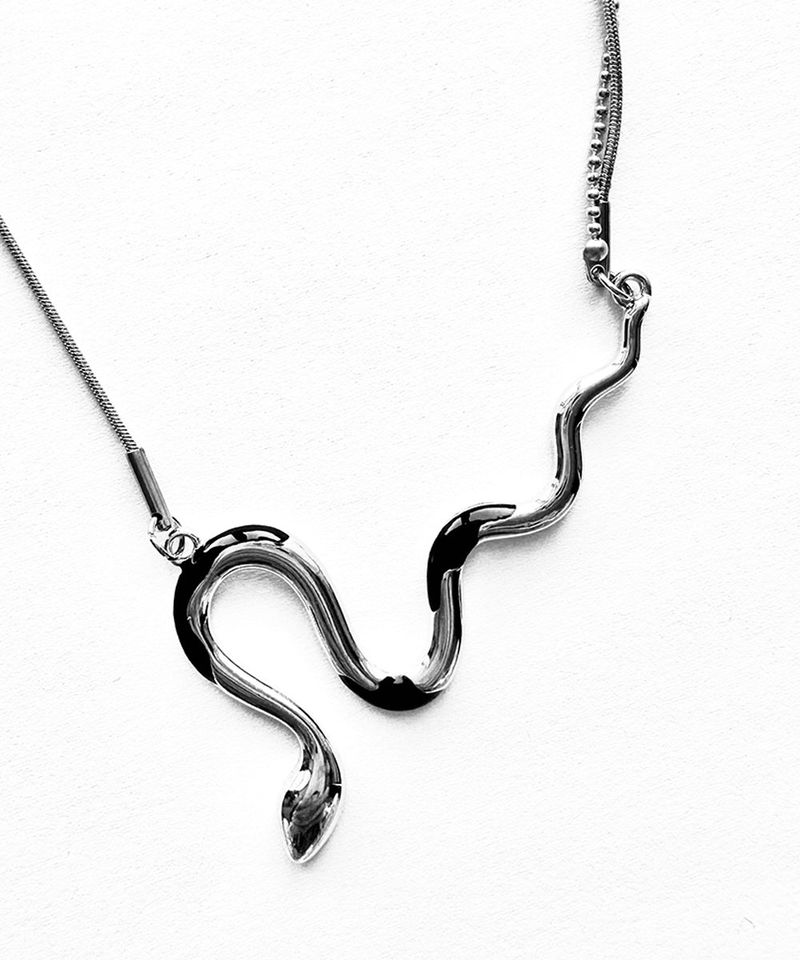 Black&Silver Snake Chain Necklace