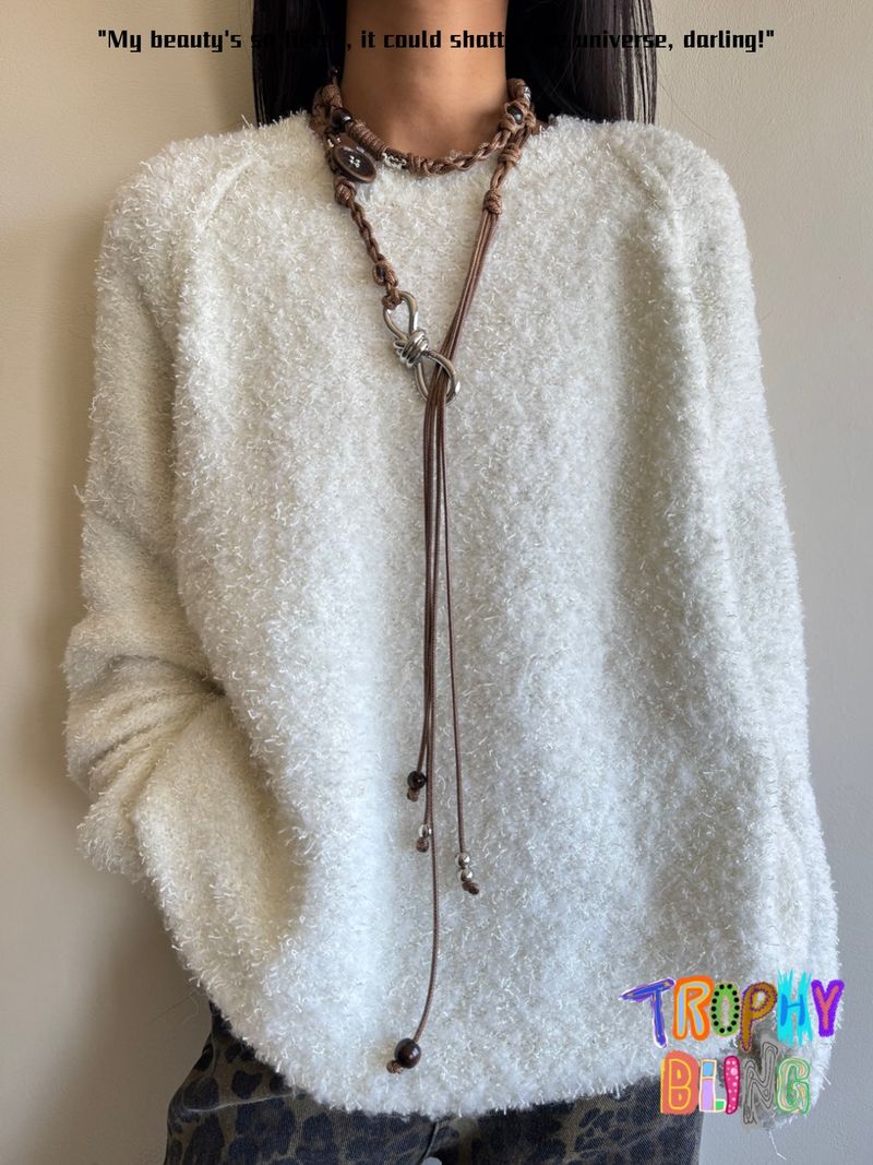 Brown Braided Rope Waist Necklace