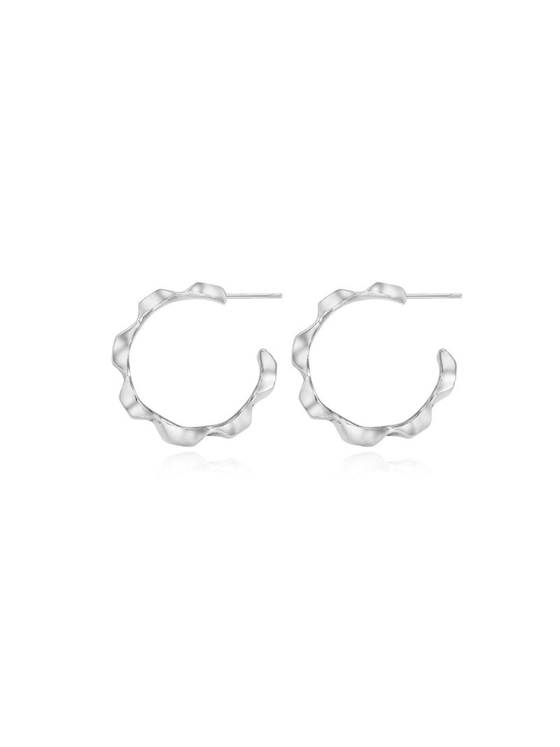 SHINE STAR HOOP EARRINGS (M)