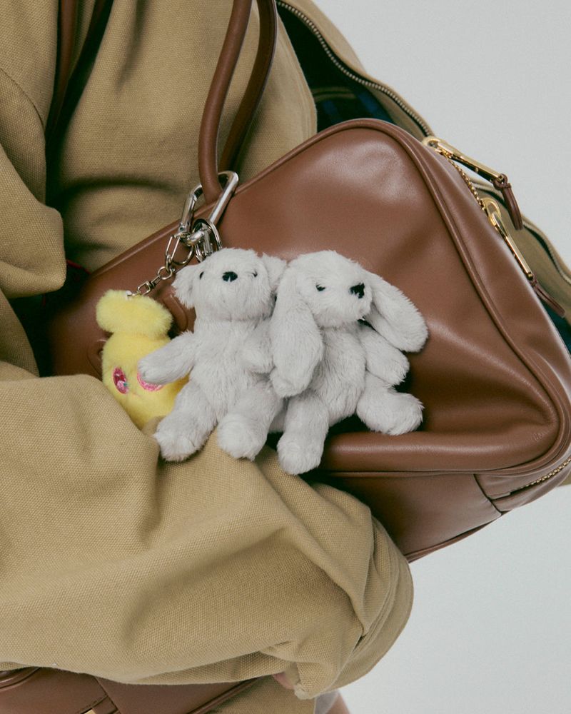 UNSTEADYMARKET（アンステディマーケット）の「Teddy&Bunny Mini-Bag keyring_Beige（Toys/Key Holders）」