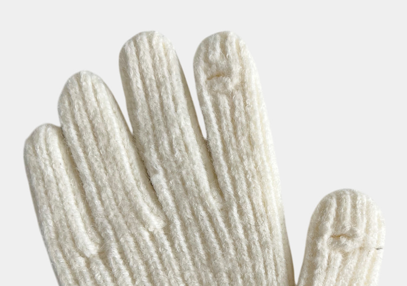  Edmo Smart Finger Hole Ribbed Gloves