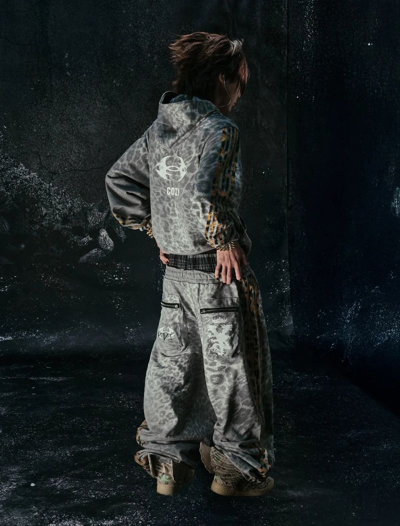 "25 LEOPARD" ROYAL TRACKSUIT - HOODZIP