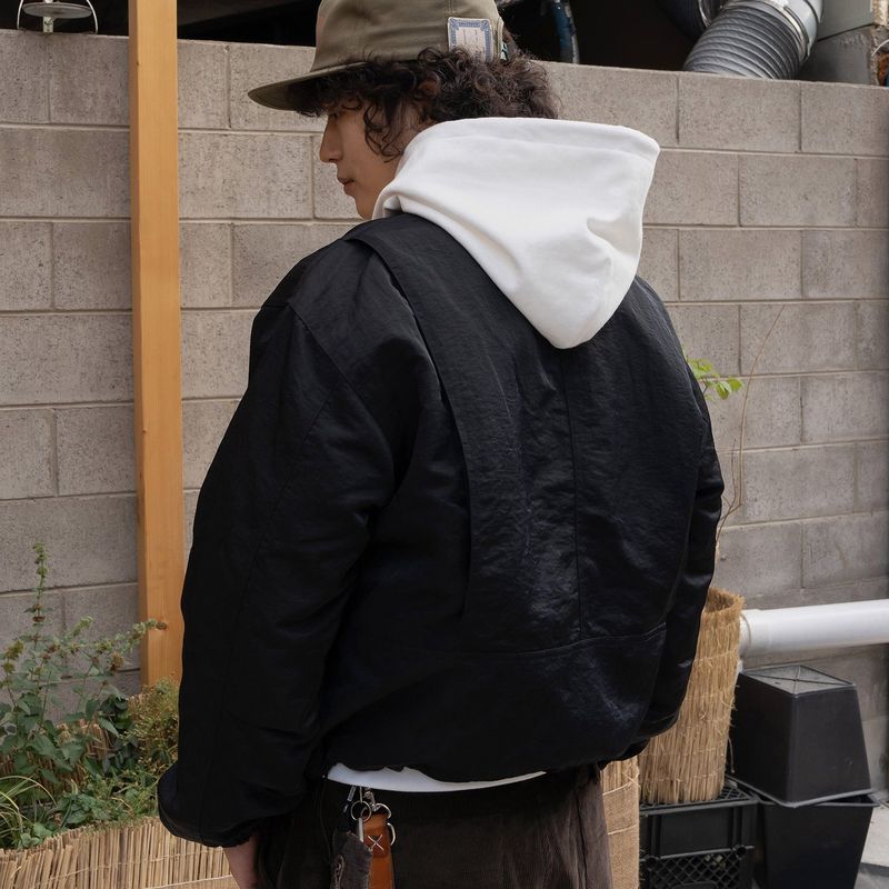 Harrington blouson jacket / Black